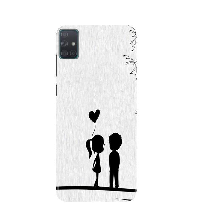 Cute Kid Couple Mobile Back Case for Samsung Galaxy A51 (Design - 283) Cute Kid Couple Case for Samsung Galaxy A51 (Design No. 283)