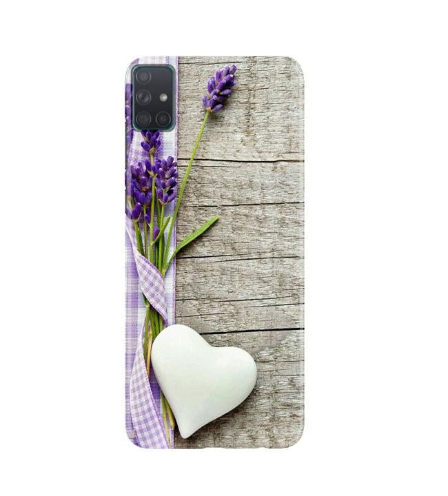 White Heart Mobile Back Case for Samsung Galaxy A51 (Design - 298) White Heart Case for Samsung Galaxy A51 (Design No. 298)