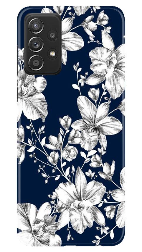 White flowers Blue Background Mobile Back Case for Samsung Galaxy A72 (Design - 14) White flowers Blue Background Case for Samsung Galaxy A72
