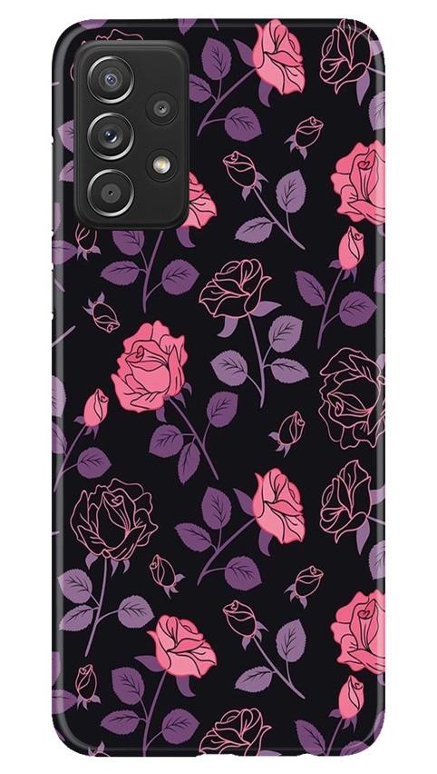 Rose Black Background Mobile Back Case for Samsung Galaxy A52 (Design - 27) Rose Black Background Case for Samsung Galaxy A52