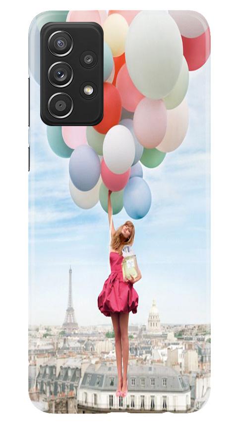 Girl with Baloon Mobile Back Case for Samsung Galaxy A52 (Design - 84) Girl with Baloon Case for Samsung Galaxy A52