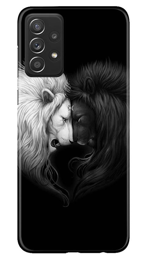 Dark White Lion Mobile Back Case for Samsung Galaxy A52 (Design - 140) Dark White Lion Case for Samsung Galaxy A52 (Design - 140)