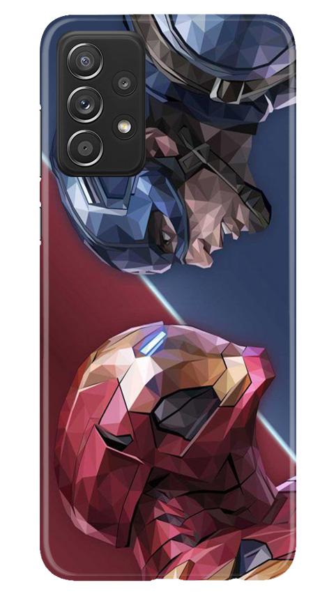 Ironman Captain America Mobile Back Case for Samsung Galaxy A52 (Design - 245) Ironman Captain America Case for Samsung Galaxy A52 (Design No. 245)