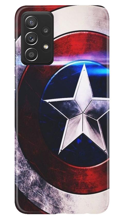 Captain America Shield Mobile Back Case for Samsung Galaxy A72 (Design - 250) Captain America Shield Case for Samsung Galaxy A72 (Design No. 250)