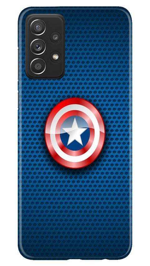 Captain America Shield Mobile Back Case for Samsung Galaxy A52 (Design - 253) Captain America Shield Case for Samsung Galaxy A52 (Design No. 253)