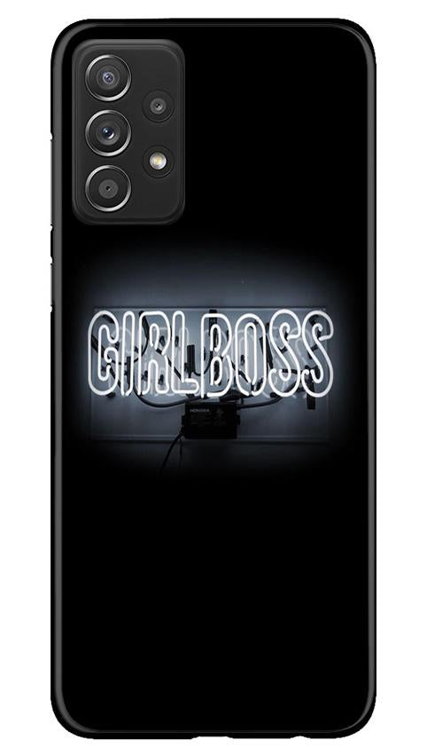 Girl Boss Black Mobile Back Case for Samsung Galaxy A52 (Design - 268) Girl Boss Black Case for Samsung Galaxy A52 (Design No. 268)