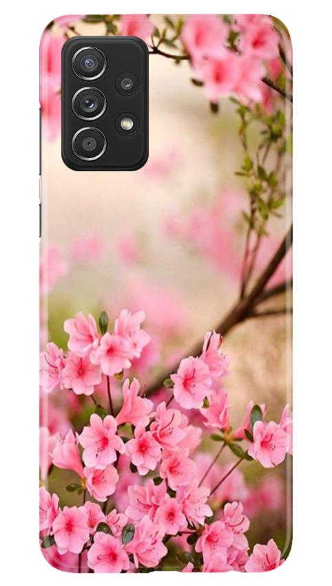 Pink flowers Mobile Back Case for Samsung Galaxy A52 5G (Design - 69) Pink flowers Case for Samsung Galaxy A52 5G