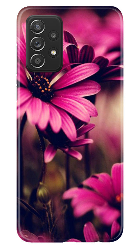 Purple Daisy Mobile Back Case for Samsung Galaxy A53 (Design - 65) Purple Daisy Case for Samsung Galaxy A53