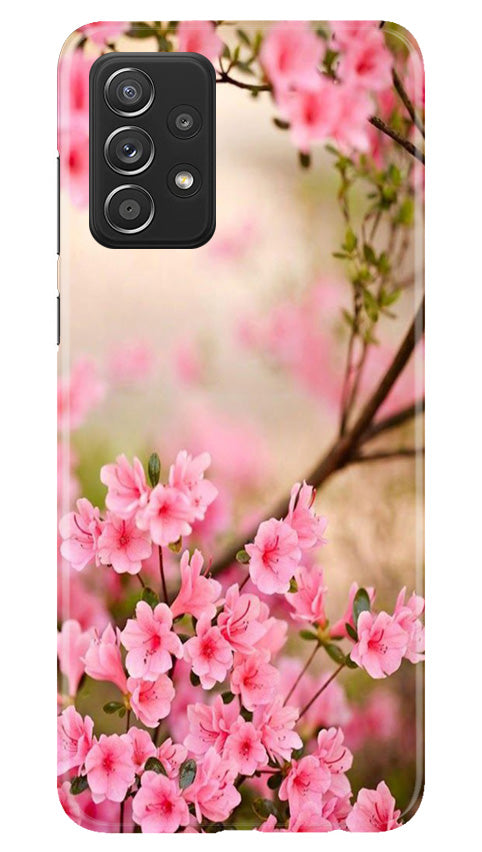 Pink flowers Mobile Back Case for Samsung Galaxy A53 (Design - 69) Pink flowers Case for Samsung Galaxy A53