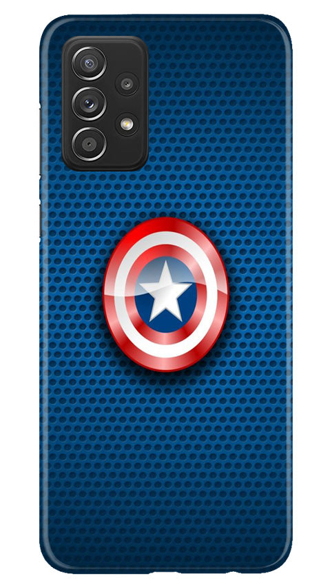 Captain America Shield Mobile Back Case for Samsung Galaxy A23 (Design - 222) Captain America Shield Case for Samsung Galaxy A23 (Design No. 222)