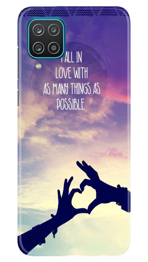 Fall in love Mobile Back Case for Samsung Galaxy F12 (Design - 50) Fall in love Case for Samsung Galaxy F12