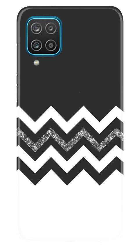 Black white Pattern2Mobile Back Case for Samsung Galaxy F12 (Design - 83) Black white Pattern2Case for Samsung Galaxy F12