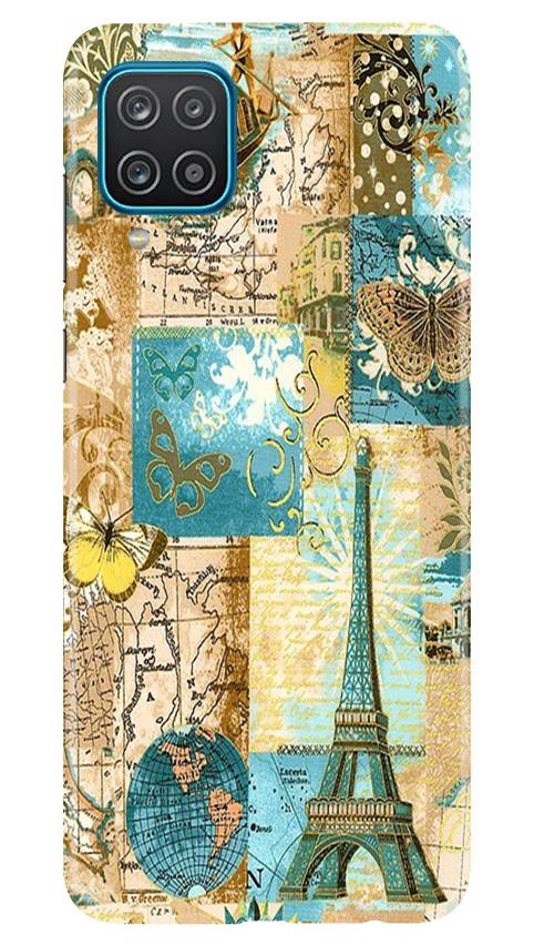 Travel Eiffel Tower Mobile Back Case for Samsung Galaxy F12 (Design - 206) Travel Eiffel Tower Case for Samsung Galaxy F12 (Design No. 206)