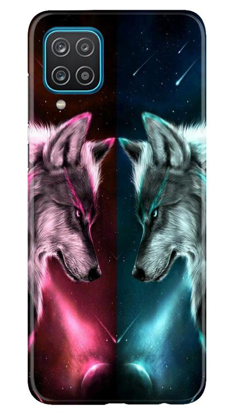 Wolf fight Mobile Back Case for Samsung Galaxy F12 (Design - 221) Wolf fight Case for Samsung Galaxy F12 (Design No. 221)