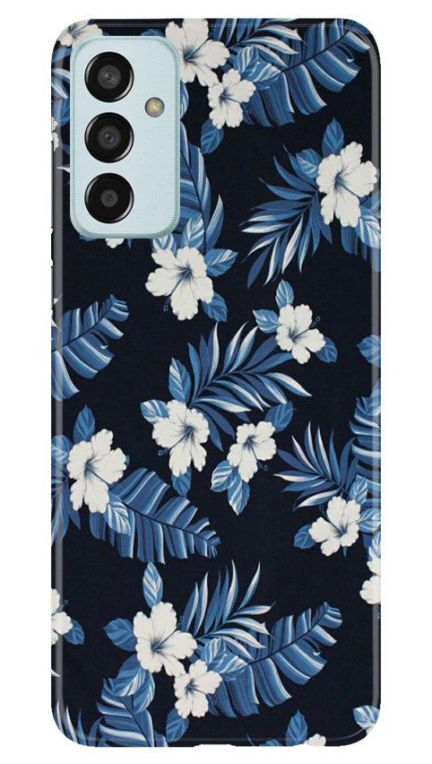 White flowers Blue Background2 Mobile Back Case for Samsung Galaxy F13 (Design - 15) White flowers Blue Background2 Case for Samsung Galaxy F13