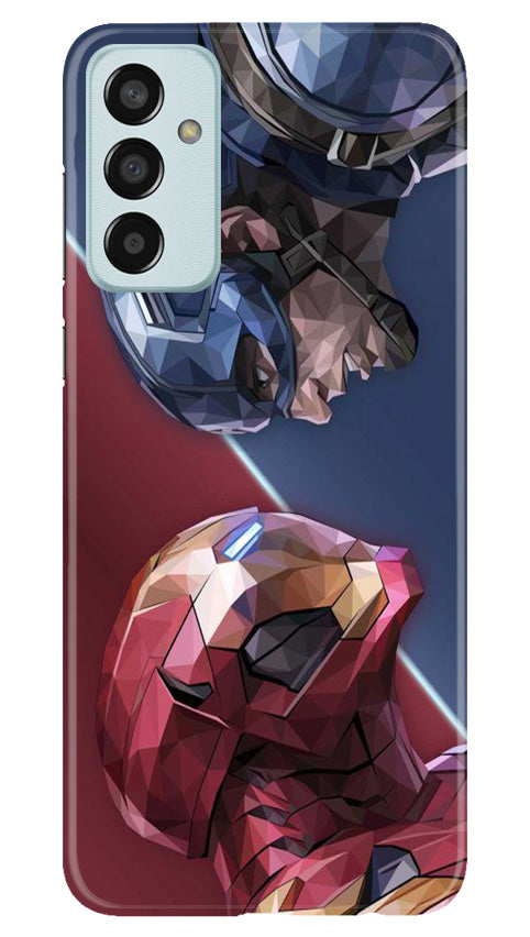 Ironman Captain America Mobile Back Case for Samsung Galaxy M13 (Design - 214) Ironman Captain America Case for Samsung Galaxy M13 (Design No. 214)