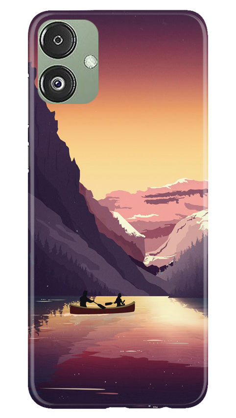 Mountains Boat Mobile Back Case for Samsung Galaxy F14 5G (Design - 150) Mountains Boat Case for Samsung Galaxy F14 5G (Design - 150)