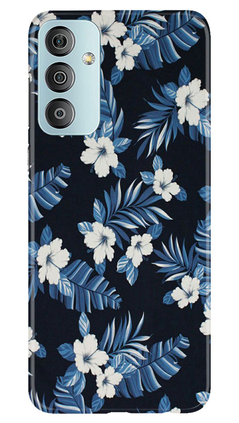 White flowers Blue Background2 Mobile Back Case for Samsung Galaxy F23 5G (Design - 15) White flowers Blue Background2 Case for Samsung Galaxy F23 5G