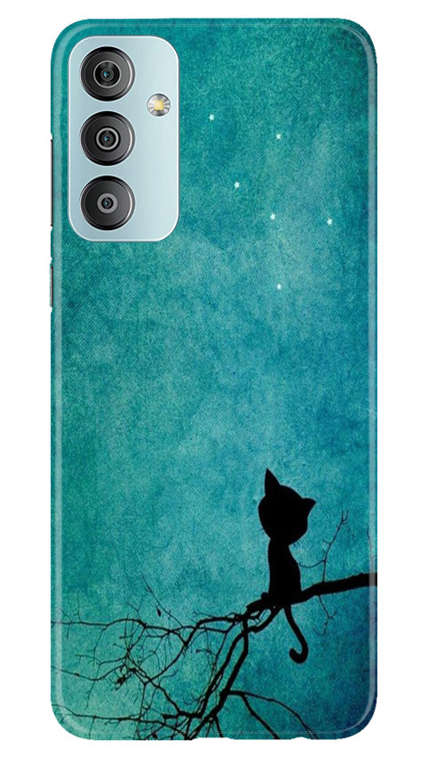 Moon cat Mobile Back Case for Samsung Galaxy F23 5G (Design - 70) Moon cat Case for Samsung Galaxy F23 5G