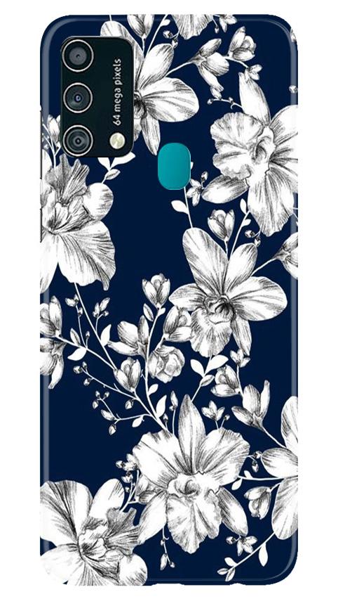 White flowers Blue Background Mobile Back Case for Samsung Galaxy F41 (Design - 14) White flowers Blue Background Case for Samsung Galaxy F41