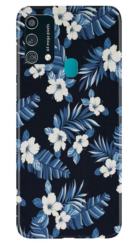 White flowers Blue Background2 Mobile Back Case for Samsung Galaxy F41 (Design - 15) White flowers Blue Background2 Case for Samsung Galaxy F41