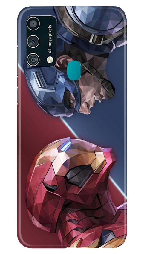 Ironman Captain America Mobile Back Case for Samsung Galaxy F41 (Design - 245) Ironman Captain America Case for Samsung Galaxy F41 (Design No. 245)