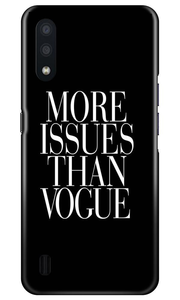 More Issues than Vague Mobile Back Case for Samsung Galaxy M01 (Design - 74) More Issues than Vague Case for Samsung Galaxy M01
