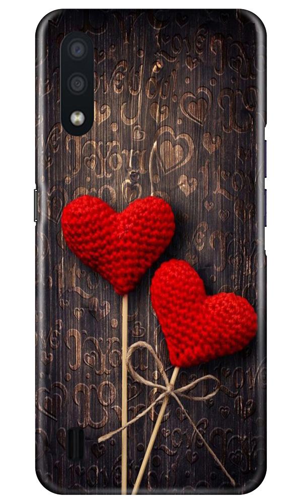 Red Hearts Mobile Back Case for Samsung Galaxy M01 (Design - 80) Red Hearts Case for Samsung Galaxy M01