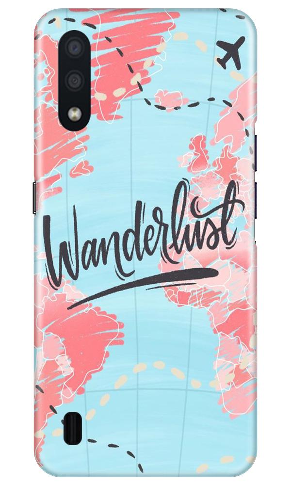 Wonderlust Travel Mobile Back Case for Samsung Galaxy M01 (Design - 223) Wonderlust Travel Case for Samsung Galaxy M01 (Design No. 223)