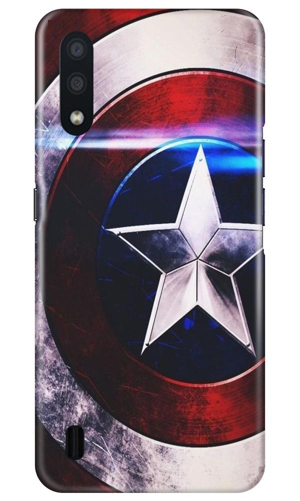 Captain America Shield Mobile Back Case for Samsung Galaxy M01 (Design - 250) Captain America Shield Case for Samsung Galaxy M01 (Design No. 250)