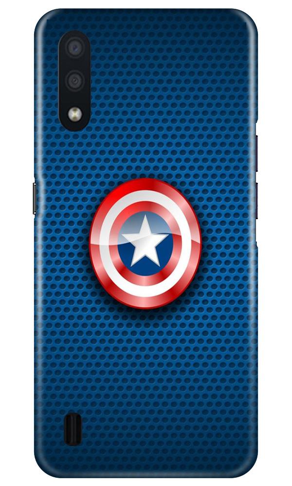 Captain America Shield Mobile Back Case for Samsung Galaxy M01 (Design - 253) Captain America Shield Case for Samsung Galaxy M01 (Design No. 253)