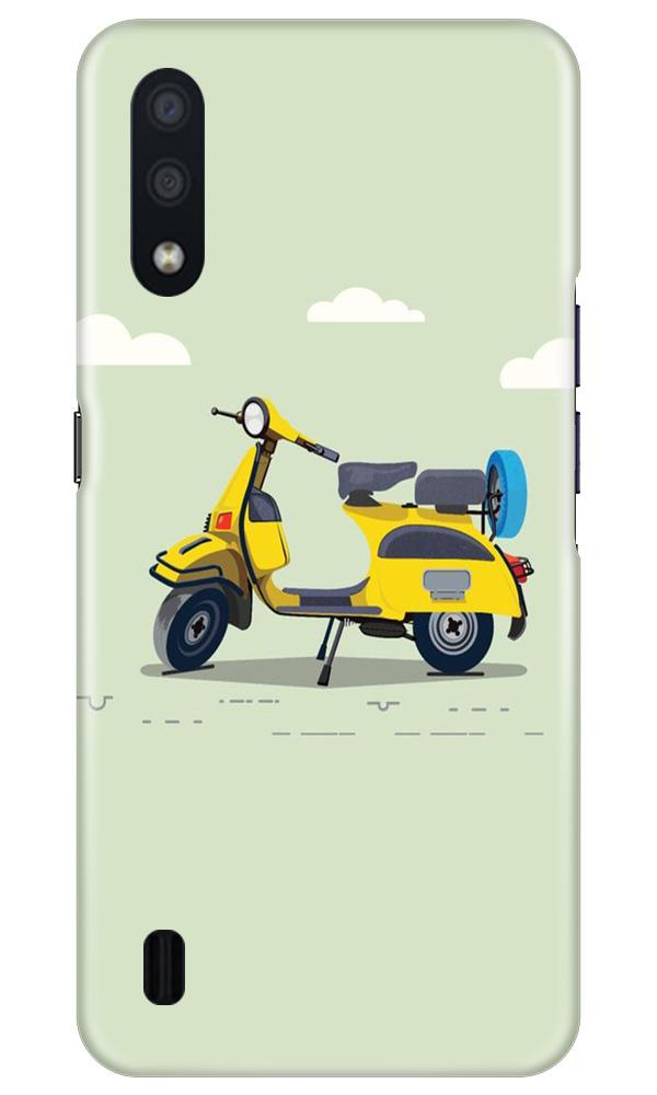 Vintage Scooter Mobile Back Case for Samsung Galaxy M01 (Design - 260) Vintage Scooter Case for Samsung Galaxy M01 (Design No. 260)