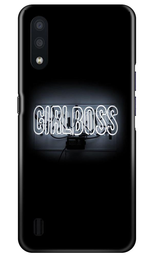 Girl Boss Black Mobile Back Case for Samsung Galaxy M01 (Design - 268) Girl Boss Black Case for Samsung Galaxy M01 (Design No. 268)