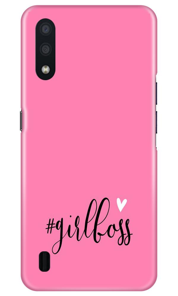 Girl Boss Pink Mobile Back Case for Samsung Galaxy M01 (Design - 269) Girl Boss Pink Case for Samsung Galaxy M01 (Design No. 269)