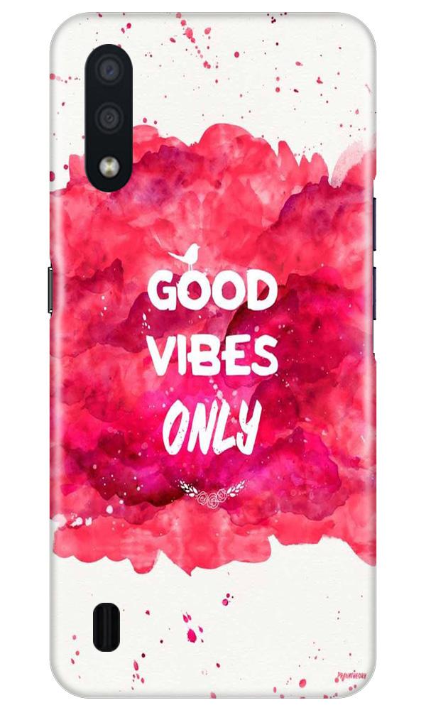 Good Vibes Only Mobile Back Case for Samsung Galaxy M01 (Design - 393) Good Vibes Only Mobile Back Case for Samsung Galaxy M01 (Design - 393)