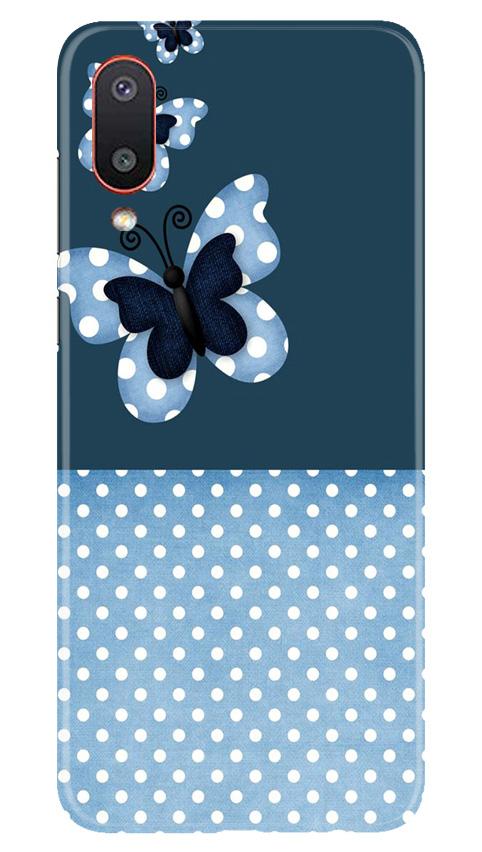 White dots Butterfly Mobile Back Case for Samsung Galaxy M02 (Design - 31) White dots Butterfly Case for Samsung Galaxy M02