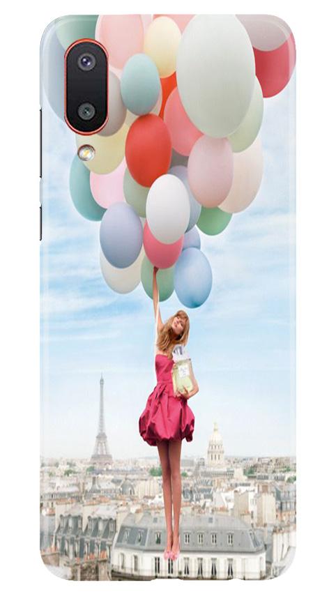 Girl with Baloon Mobile Back Case for Samsung Galaxy M02 (Design - 84) Girl with Baloon Case for Samsung Galaxy M02