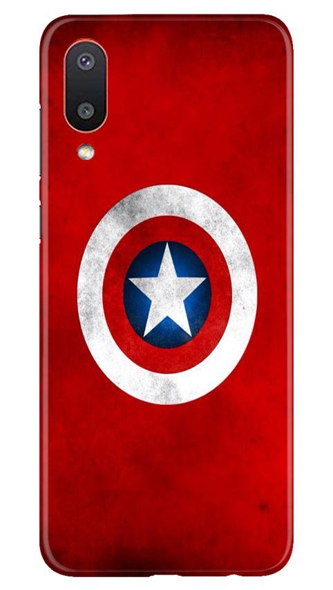Captain America Mobile Back Case for Samsung Galaxy M02 (Design - 249) Captain America Case for Samsung Galaxy M02 (Design No. 249)
