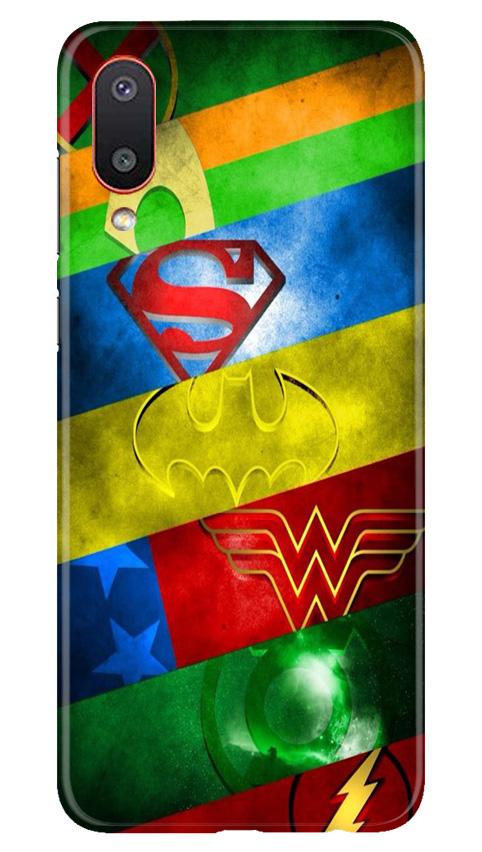 Superheros Logo Mobile Back Case for Samsung Galaxy M02 (Design - 251) Superheros Logo Case for Samsung Galaxy M02 (Design No. 251)