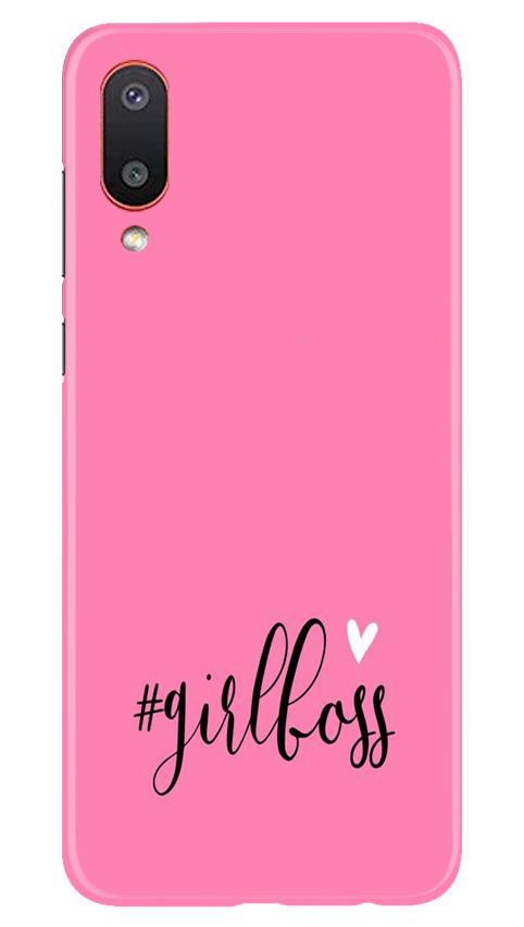 Girl Boss Pink Mobile Back Case for Samsung Galaxy M02 (Design 269)