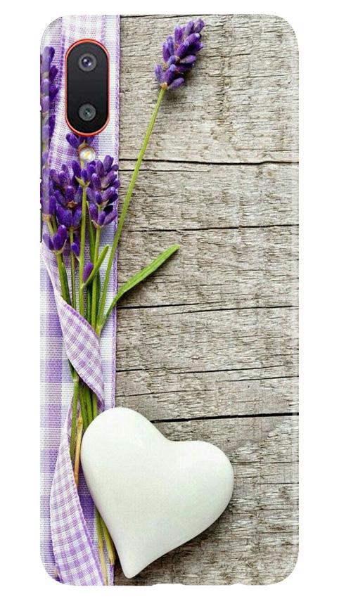 White Heart Mobile Back Case for Samsung Galaxy M02 (Design - 298) White Heart Case for Samsung Galaxy M02 (Design No. 298)