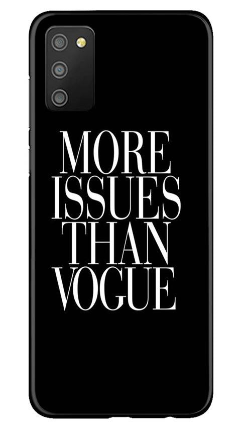 More Issues than Vague Mobile Back Case for Samsung Galaxy M02s (Design - 74) More Issues than Vague Case for Samsung Galaxy M02s