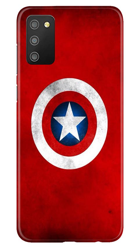 Captain America Mobile Back Case for Samsung Galaxy F02s (Design - 249) Captain America Case for Samsung Galaxy F02s (Design No. 249)