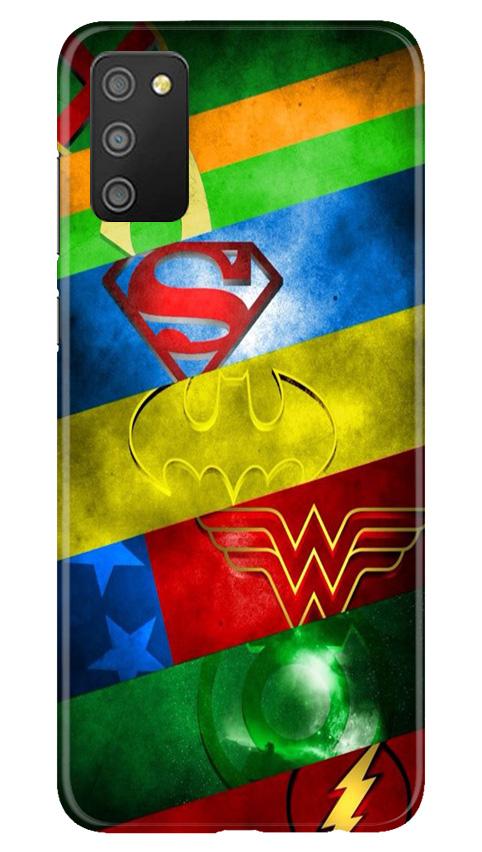 Superheros Logo Mobile Back Case for Samsung Galaxy F02s (Design - 251) Superheros Logo Case for Samsung Galaxy F02s (Design No. 251)