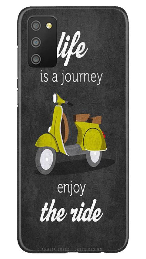 Life is a Journey Mobile Back Case for Samsung Galaxy F02s (Design - 261) Life is a Journey Case for Samsung Galaxy F02s (Design No. 261)