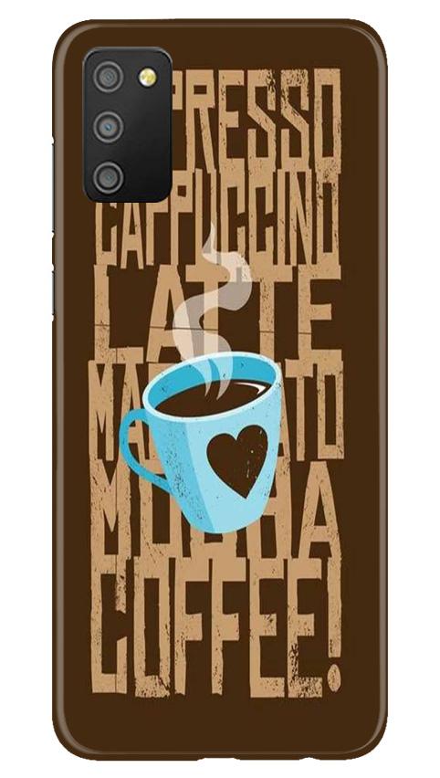 Love Coffee Mobile Back Case for Samsung Galaxy F02s (Design - 351) Love Coffee Mobile Back Case for Samsung Galaxy F02s (Design - 351)