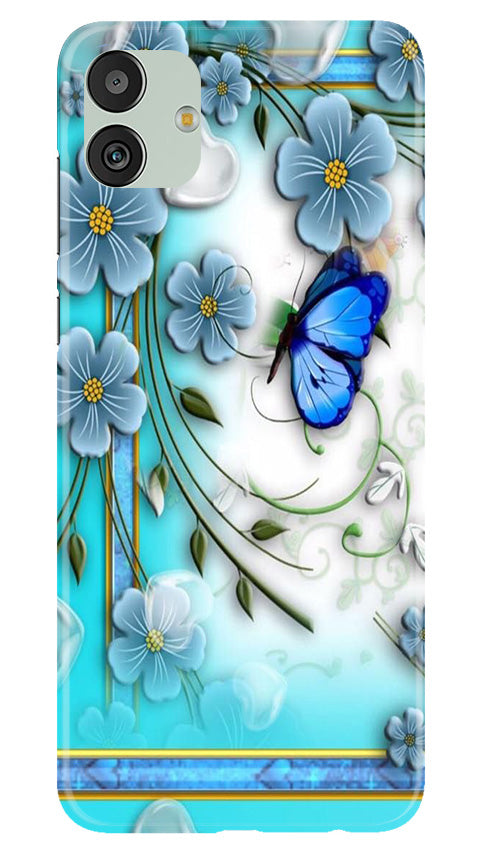 Blue Butterfly Mobile Back Case for Samsung Galaxy M13 5G (Design - 21) Blue Butterfly Case for Samsung Galaxy M13 5G