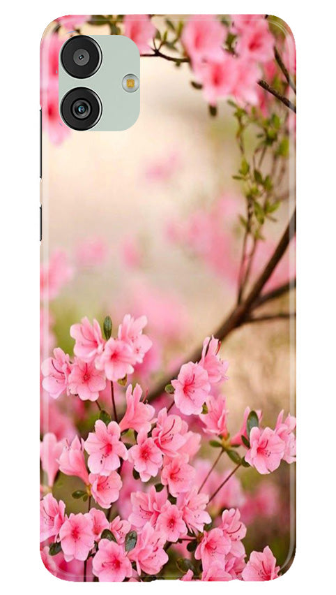 Pink flowers Mobile Back Case for Samsung Galaxy M13 5G (Design - 69) Pink flowers Case for Samsung Galaxy M13 5G