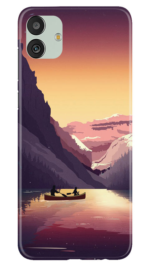 Mountains Boat Mobile Back Case for Samsung Galaxy M13 5G (Design - 150) Mountains Boat Case for Samsung Galaxy M13 5G (Design - 150)