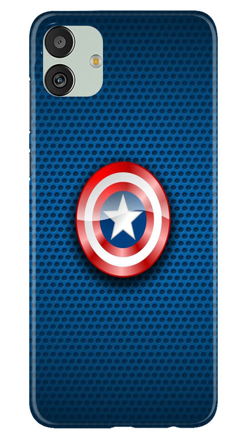 Captain America Shield Mobile Back Case for Samsung Galaxy M13 5G (Design - 222) Captain America Shield Case for Samsung Galaxy M13 5G (Design No. 222)